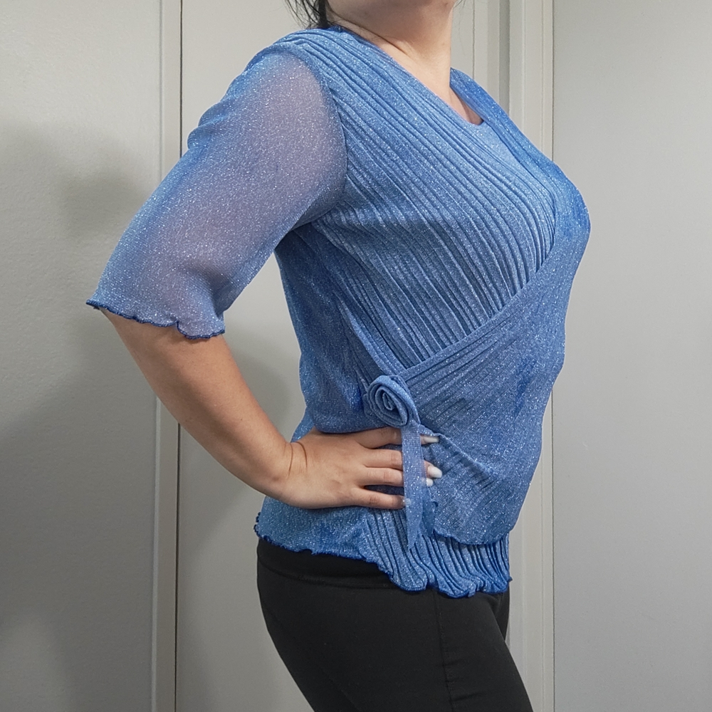 Elegant Blue Women's Top